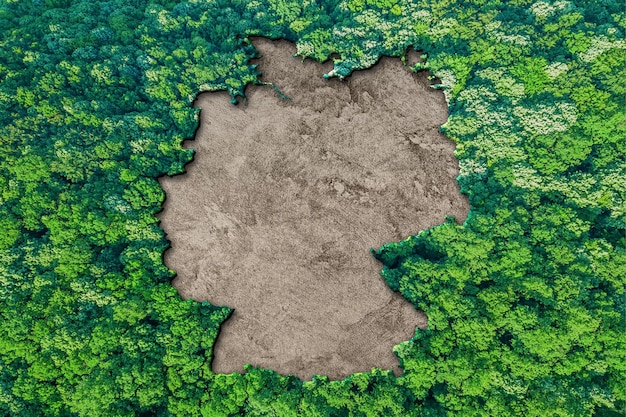 Mapa de habitat sustentável da Alemanha, conceito de meio ambiente