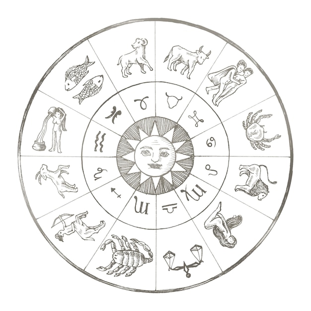Mapa de horóscopo de astrologia da PNG ilustração de arte celestial fundo transparente