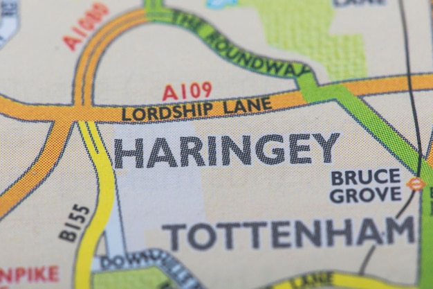 Mapa de localização do bairro de Londres de Haringey