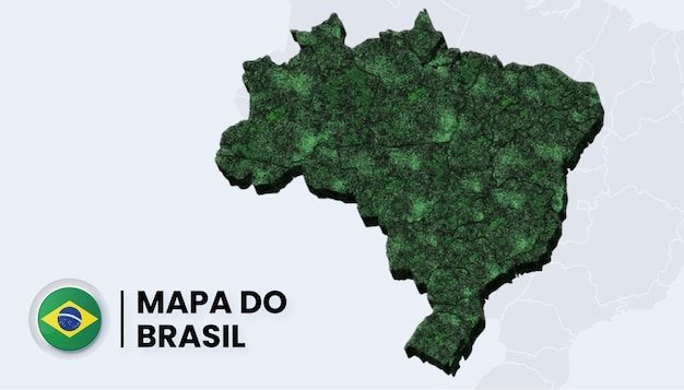 Foto mapa do brasil 3d