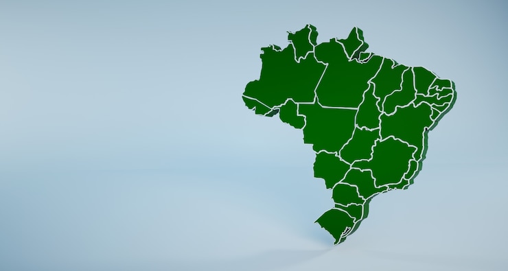 Foto mapa do brasil com estados e regiões