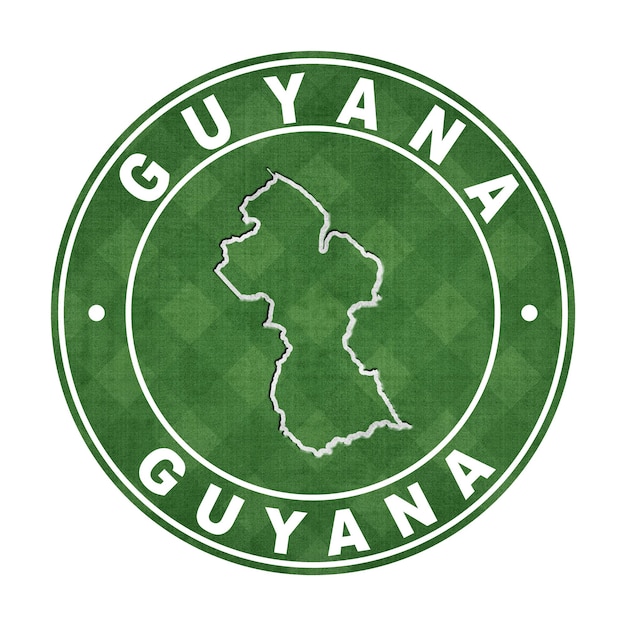 Mapa do caminho de corte do campo de futebol da Guiana