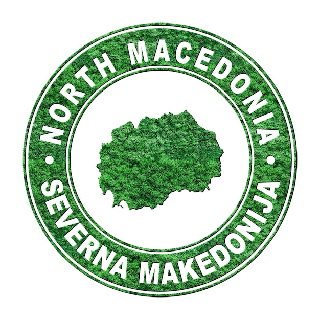 Mapa do conceito de emissão de CO2 da Macedônia do Norte