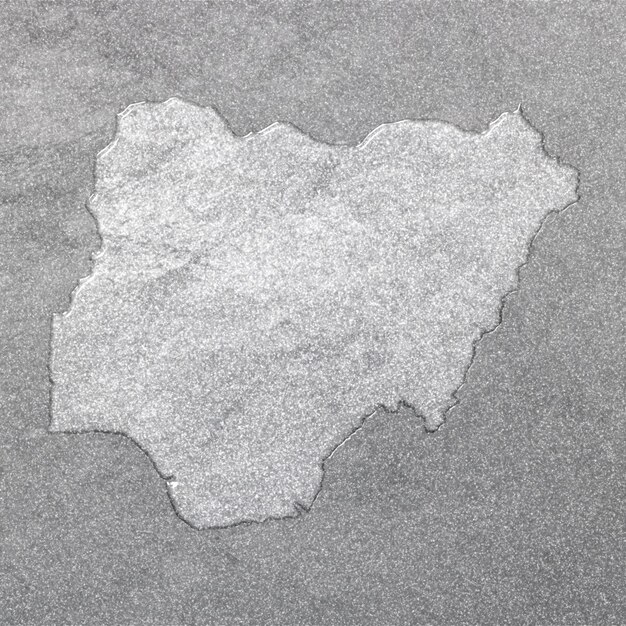 Mapa do fundo de prata da Nigéria