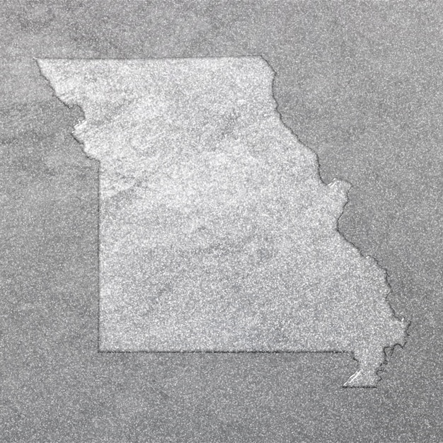 Mapa do fundo de prata de Missouri