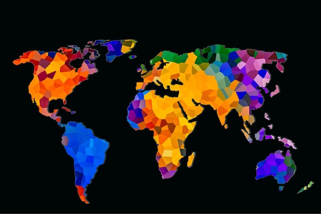 Foto mapa do mundo aproximadamente esboçado como conceitos de negócios globais