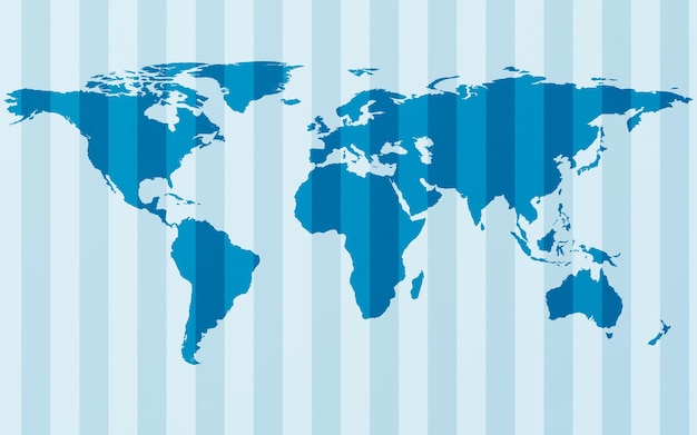 Mapa do mundo com fusos horários