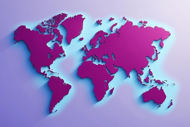 Foto mapa do mundo continente gráfico de suporte global