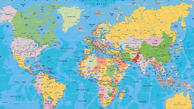 Mapa do Mundo Livre Mapa do Mundo Continentes sem pessoas azul geografia física natureza