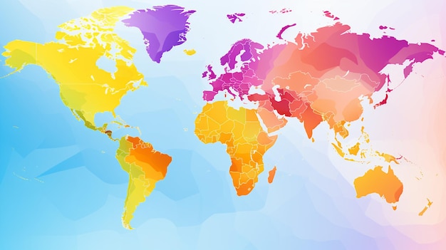 Mapa do mundo para slide powerpoint ou desktop de fundo