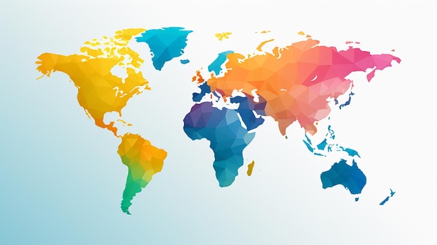 Mapa do mundo para slide powerpoint ou desktop de fundo