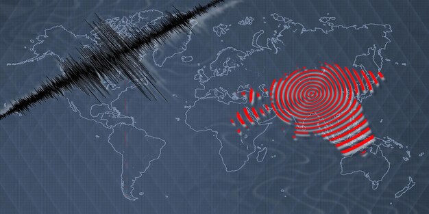 Mapa do terremoto de atividade sísmica na Estónia