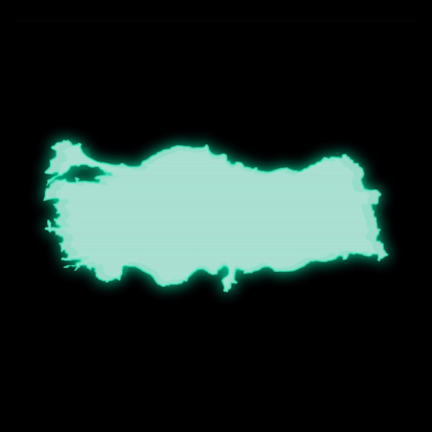 Foto mapa do velho computador verde da turquia