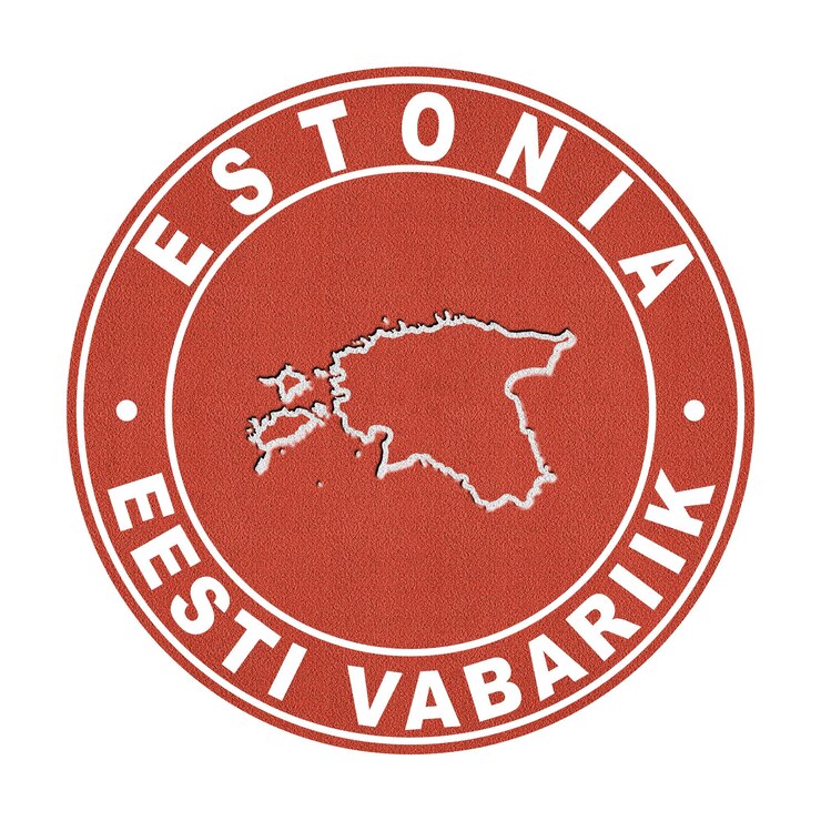 Foto mapa de estonia pista de corte de canchas de tenis