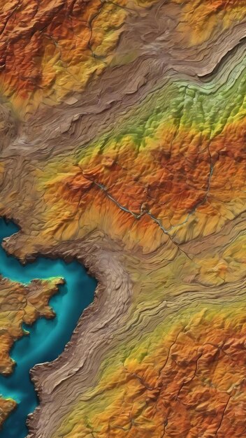 Foto mapa estructural topográfico