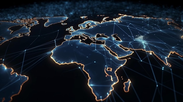 Un mapa de europa con la palabra áfrica en él