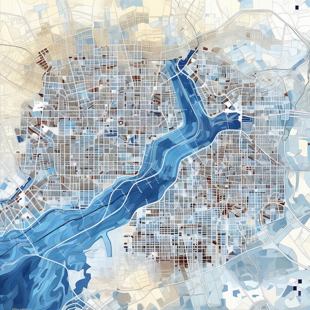 Un mapa de Filadelfia Pensilvania Estados Unidos de América