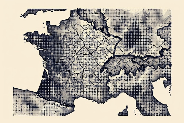 Mapa de Francia Europa geografía europea