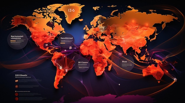 Mapa global que destaca varias iniciativas