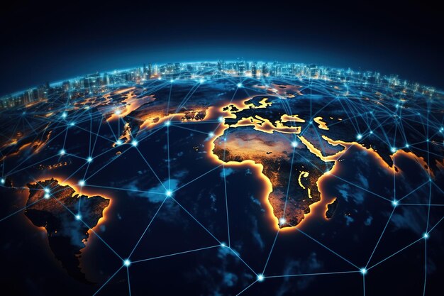 mapa gráfico conceitual moderno do mundo