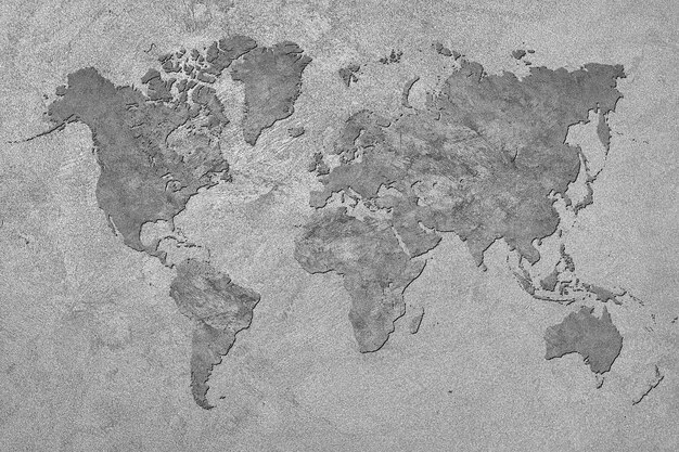 Mapa Grunge do Mundo. Estilo vintage.