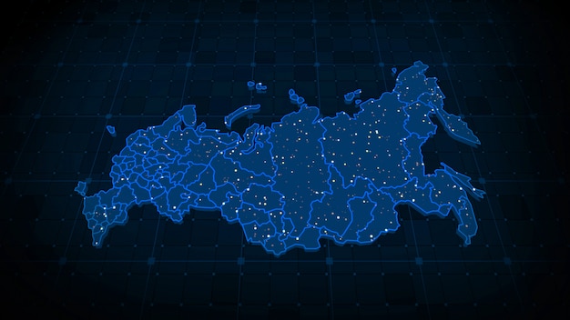 Mapa iluminado en estilo gráfico