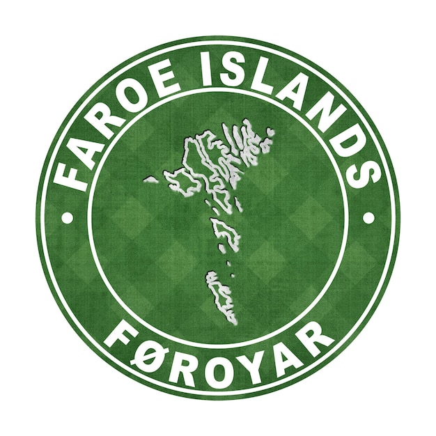 Mapa de las Islas Feroe Camino de recorte del campo de fútbol