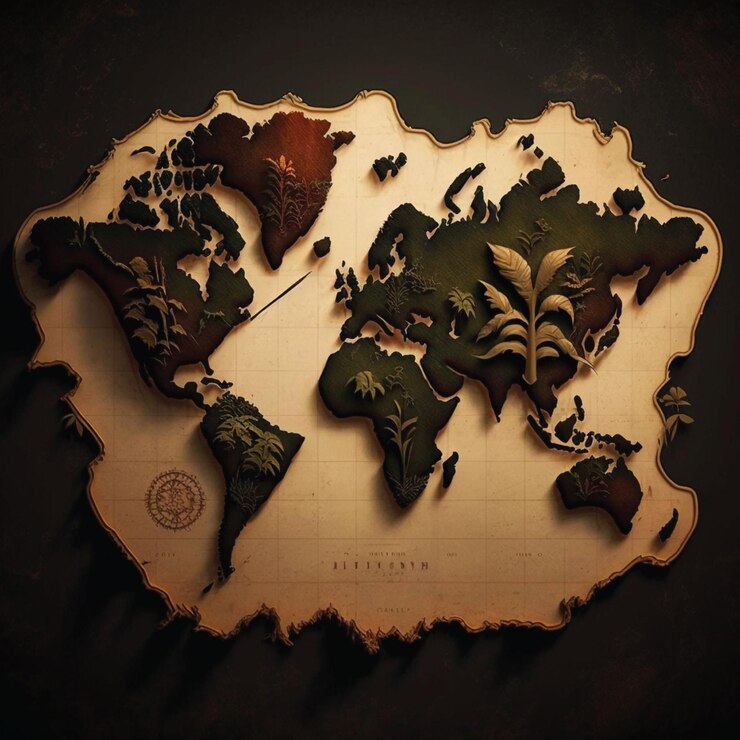 Un mapa de madera