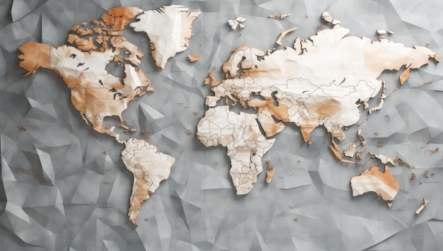 Mapa mundial en el fondo