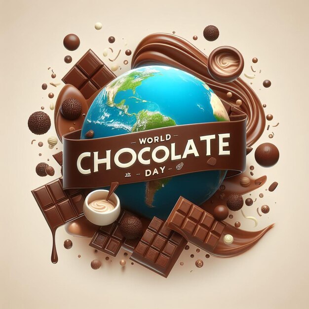 un mapa del mundo con chocolates de todo el mundo