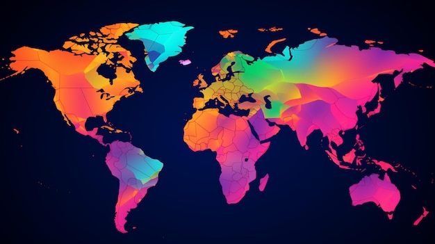 Foto mapa del mundo para diapositivas de powerpoint o escritorio de fondo
