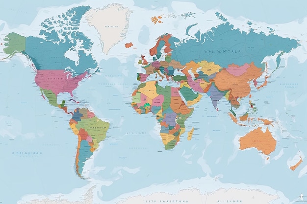 Foto mapa del mundo digital