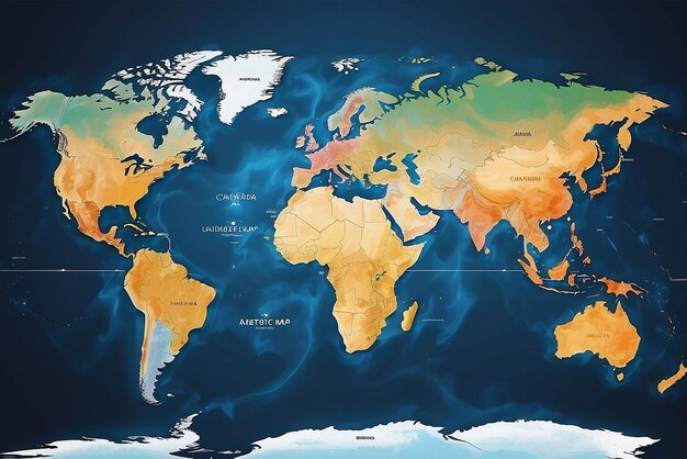 Foto mapa del mundo digital