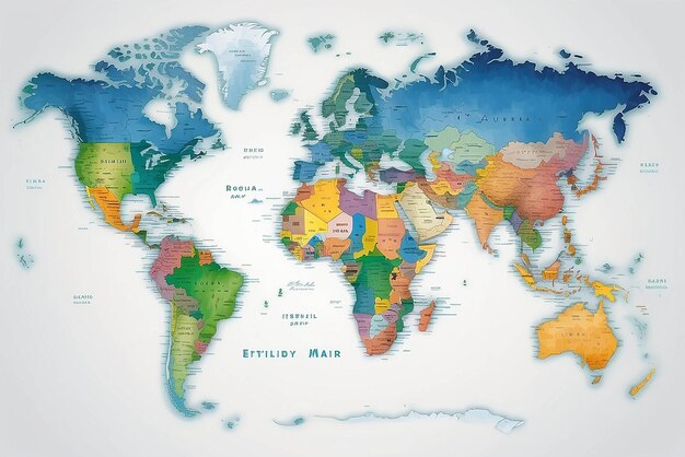 Foto mapa del mundo digital