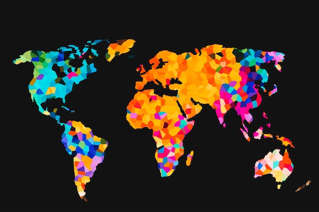 Foto mapa del mundo esbozado aproximadamente como conceptos de negocios globales