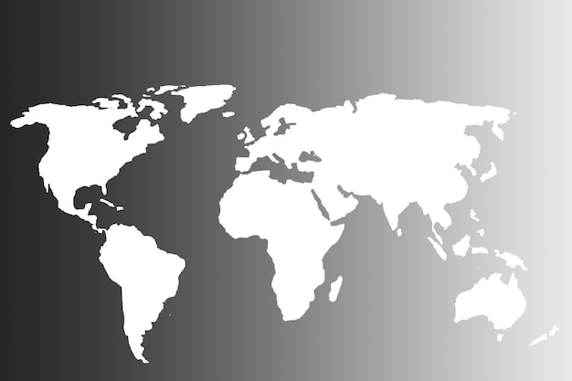 Mapa del mundo esbozado aproximadamente como conceptos de negocios globales