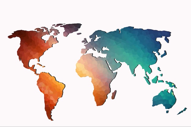 Mapa del mundo esbozado aproximadamente como conceptos de negocios globales