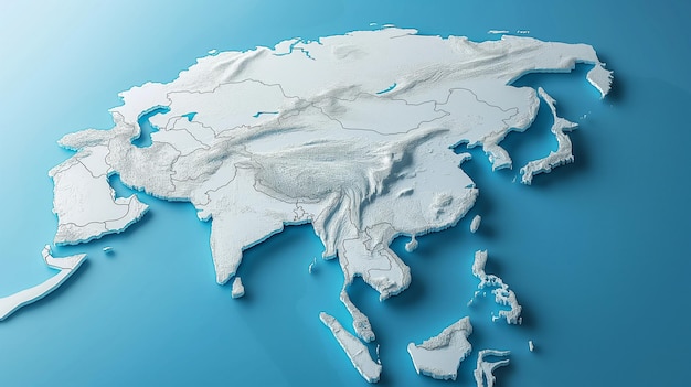 un mapa del mundo con el mapa del continente