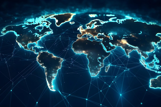 Un mapa del mundo con el mundo en él