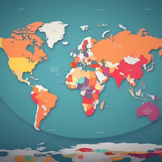 un mapa del mundo con las palabras "mapa del mundo"