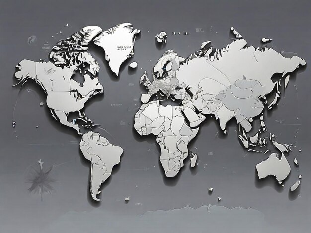 un mapa del mundo con las palabras el mundo en él