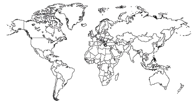 un mapa del mundo con las palabras mundo en él