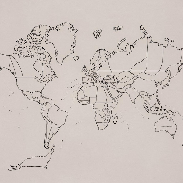 un mapa del mundo con las palabras el mundo en él