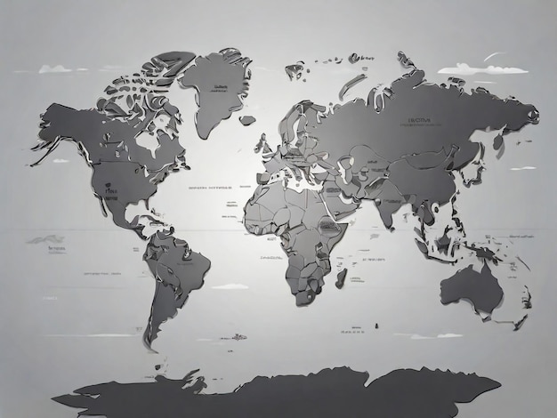un mapa del mundo con las palabras mundo en él