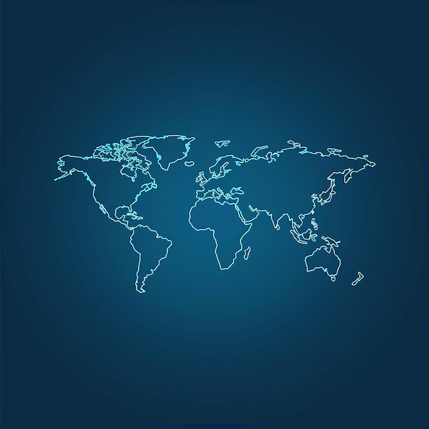 un mapa del mundo con las palabras mundo en él