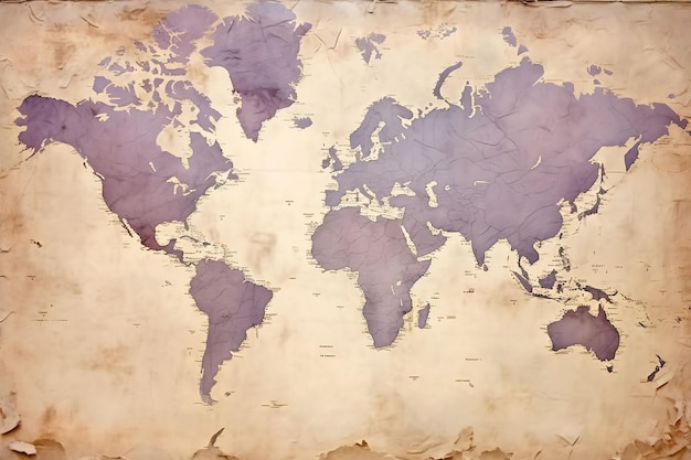 Foto un mapa del mundo con las palabras mundo en él