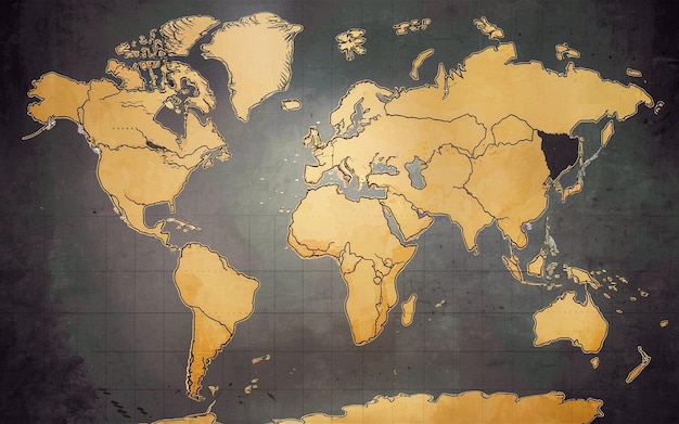 un mapa del mundo con las palabras " la tierra " en él