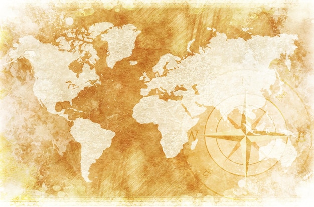 Foto mapa del mundo rústico