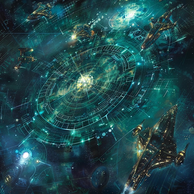 El mapa de la red holográfica de los escenarios de ciencia ficción