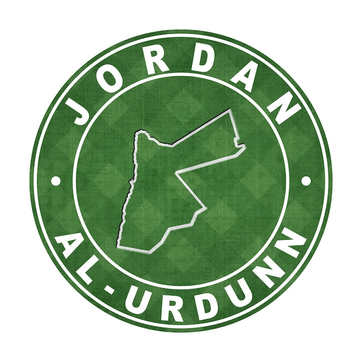 Foto mapa de la ruta de corte del campo de fútbol de jordania